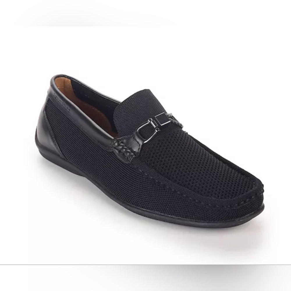 New Aston Marc Black Men's Knit Driving Shoe Loafers Size 10.5